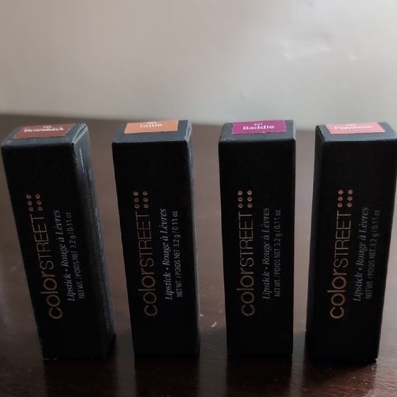 Color Street Lipstick Collection - Throwback, Tattle, Baddie, Flawless - NWT - Picture 2 of 9